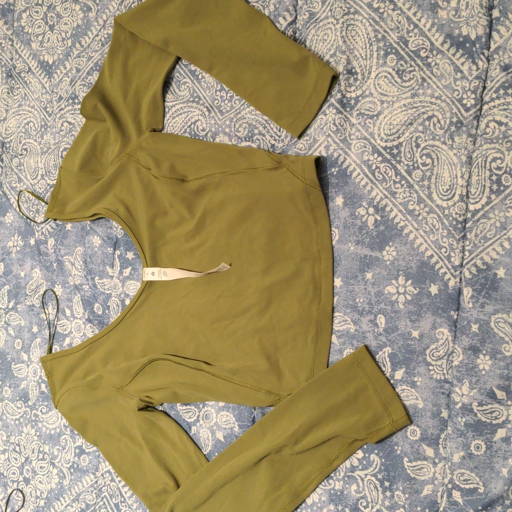 lululemon athletica Olive Green Crop Top